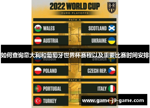 如何查询意大利和葡萄牙世界杯赛程以及重要比赛时间安排 如何查询意大利和葡萄牙世界杯赛程以及重要比赛时间安排